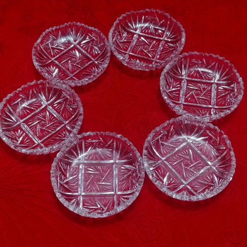 Tritschler Winterhalder Bleikristall Germany 60' set of 6 dessert spoon plates new