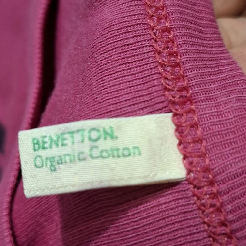 Benetton girls' blouse used, fuchsia, 100% cotton, size XL