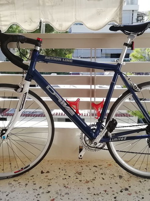 Handmade road bike new, blue, 700c wheels, V-brakes, gears
