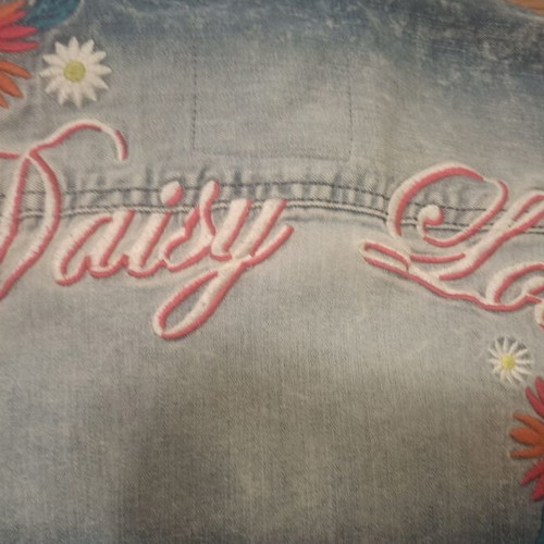 Tom Tailor denim jacket like new with colorful floral embroidery