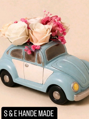 Turtle car with flower garden new