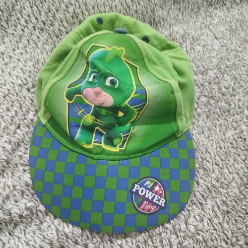 Gekko Pj Masks hat used, ages 3-7, size 52, blue and green