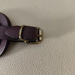 Etro leather bag charm tag holder, purple