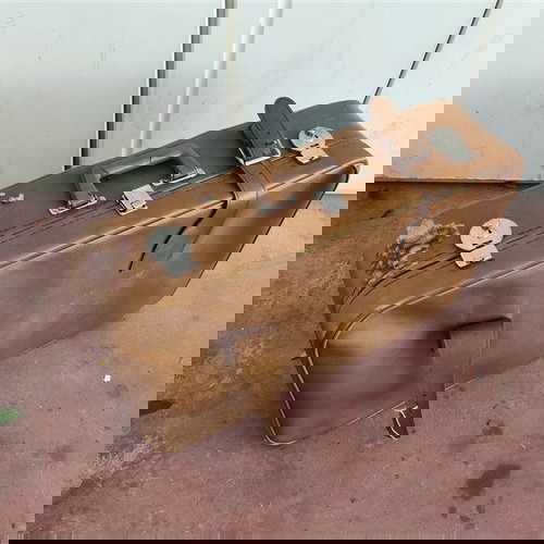 Βαλίτσα δερμάτινη εποχής μεταχειρισμένη 65Χ43Χ17