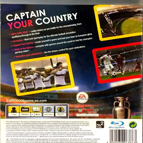 PS3 Euro 2008 used, with signs of use