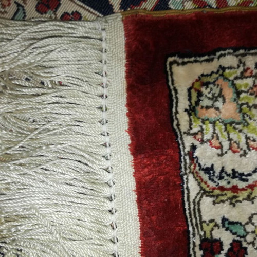 silk carpet handmade, HEREKE, in silk warp (its retail price is over 17,000) 3.06 x 2.14
