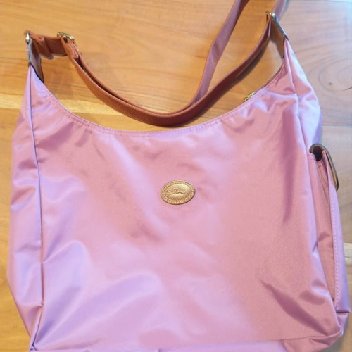 Longchamp Pliage υφασμάτινη τσάντα χιαστί καινούρια, μωβ