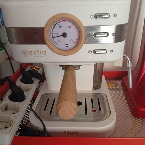 Espresso cappuccino machine used for ground coffee