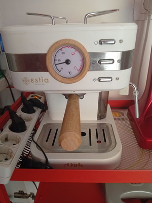 Espresso cappuccino machine used for ground coffee