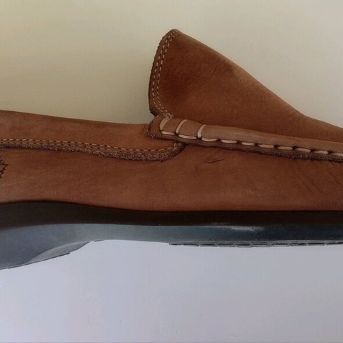Lumberjack men's boat shoes used, size 43, tan suede