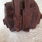 Leather backpack handmade like new, brown