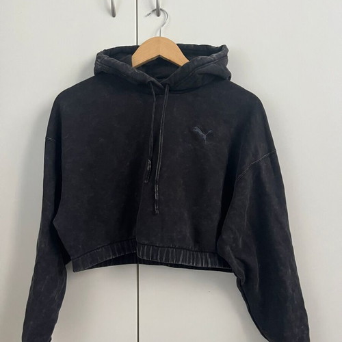 Puma Cropped Women Sweatshirt like new, black, size M