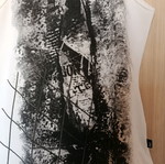 Infashion blouse with cut-out shoulders S used, black and white