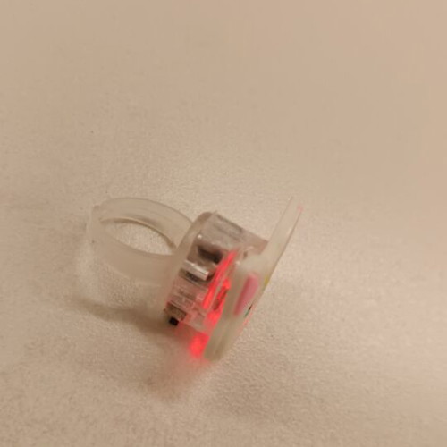 Cat ring with light, new, white