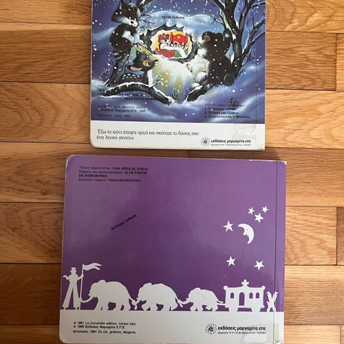 Children's books used «A Night at the Circus» and «The Bear Teo»