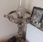 Table lamp with alabaster base like new, 90cm height