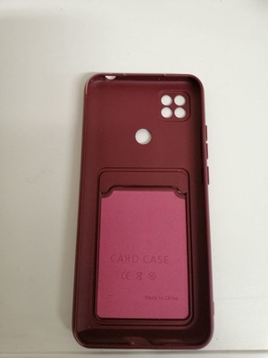 Θήκη Redmi 9C μεταχειρισμένη, βαθύ κόκκινο με θέση για κάρτα