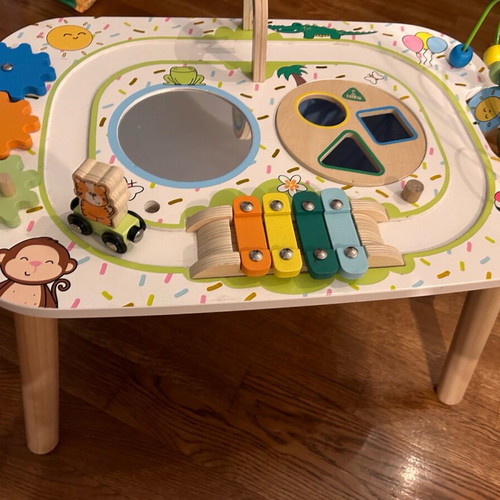 Wooden activity table used