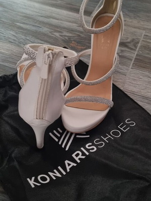Koniaris white and silver shoes new, size 41
