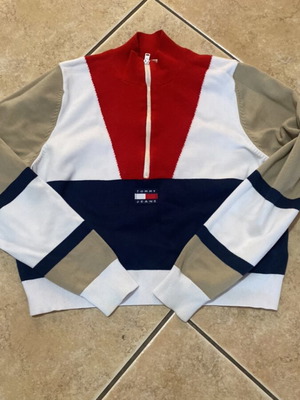 Πουλόβερ Tommy Hilfiger, μέγεθος S, άσπρο και κόκκινο