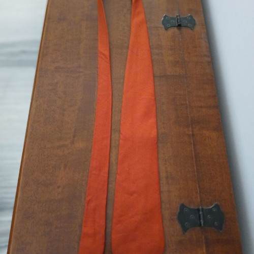 Tie used, Italian silk, brick red