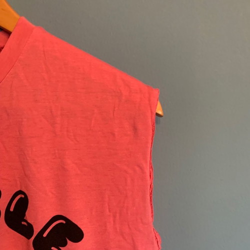Bubble cotton T shirt medium used, pink sleeveless