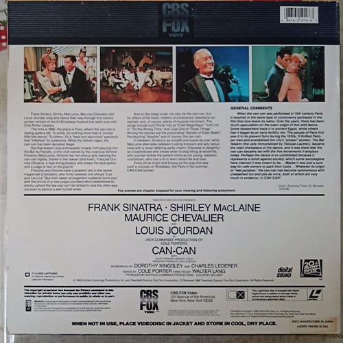 Can-Can (1960) LaserDisc like new, musical