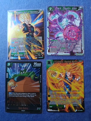 Dragonball Super Card Game 4 R Foil Cards like new