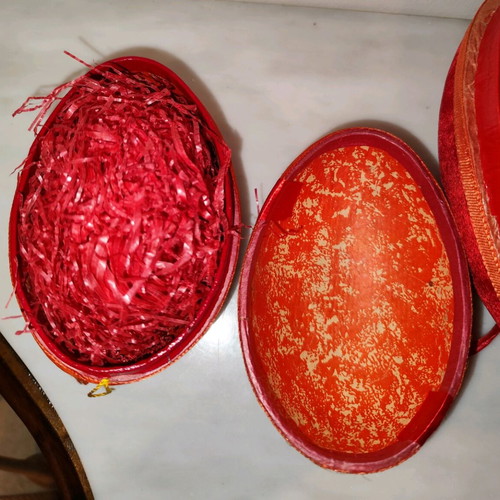 Easter fabric eggs used, Greek handmade hand-painted