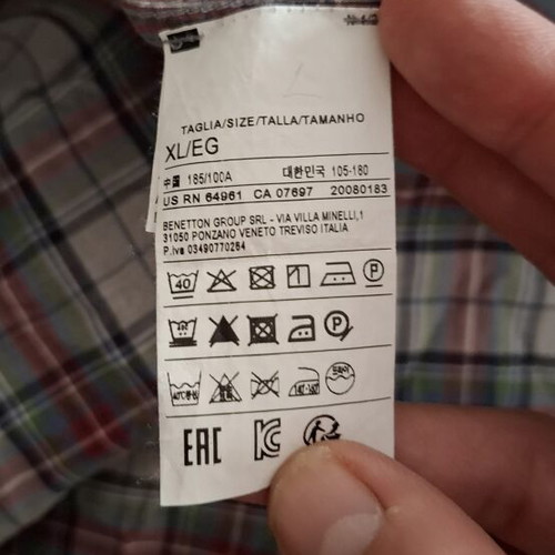 Benneton men's shirt XL almost new, gray