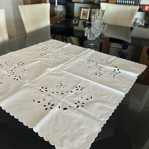 Vintage tablecloth with embroidery