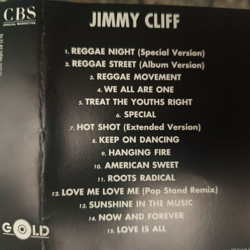 Jimmy Cliff Gold Collection CD like new, reggae