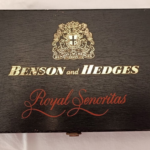 Benson & Hedges Royal Señoritas cigar box used, wooden, 1950s