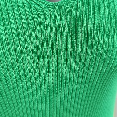 Ribbed Viscose Dress new, fitted, green, size S-M