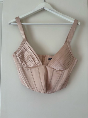 Satin corset Zara like new, size medium, beige