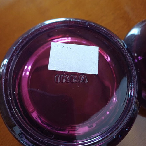 Set of three purple IKEA tealight holders like new