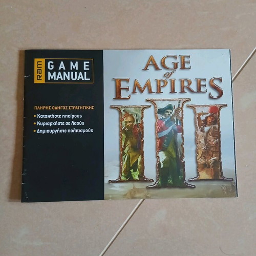 Ram Game Manual insert Age of Empires III like new, collectible 35 pages