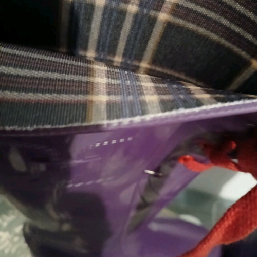 See by Chloe' rain boots new purple with red laces