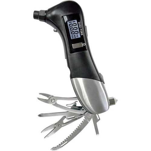 Car multitool 10 in 1 with tire gauge and tools