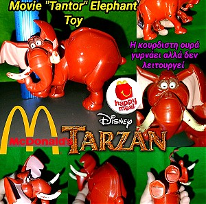 Tantor Elephant Figure Toy Disney Tarzan 1999 McDonald's Happy Meal vintage δωράκι φιγούρα Ταρζάν