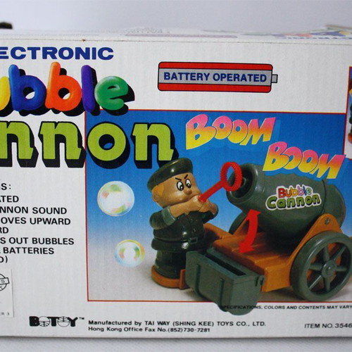 Vintage 90's Electronic Bubble Cannon new, old Botoy Hong Kong bubble toy