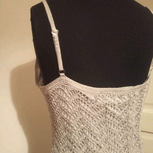 Knitted dress used with silver thread, size M