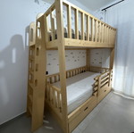 Pine wood bunk bed, 2m x 0.9m