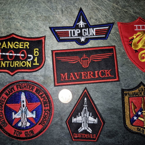 Top Gun embroidered patches like new