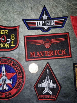 Top Gun embroidered patches like new