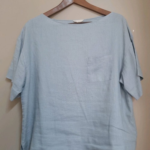 Gap summer linen top like new, grey, size Large