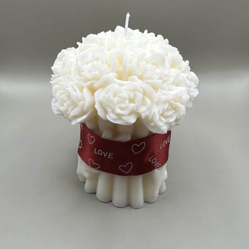 Bouquet candle new, handmade scented flower design