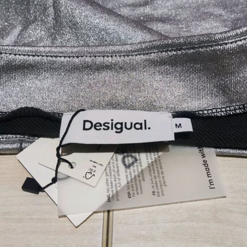 Desigual mini skirt silver new, size M