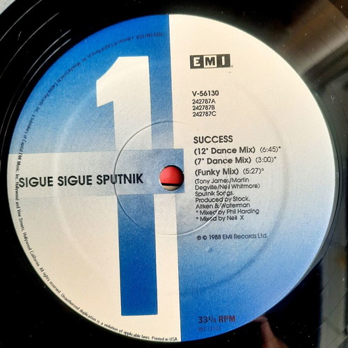 Sigue Sigue Sputnik Success! 12" vinyl maxi-single