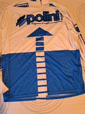 Shirt Moto Polini синьо large тясна линия
